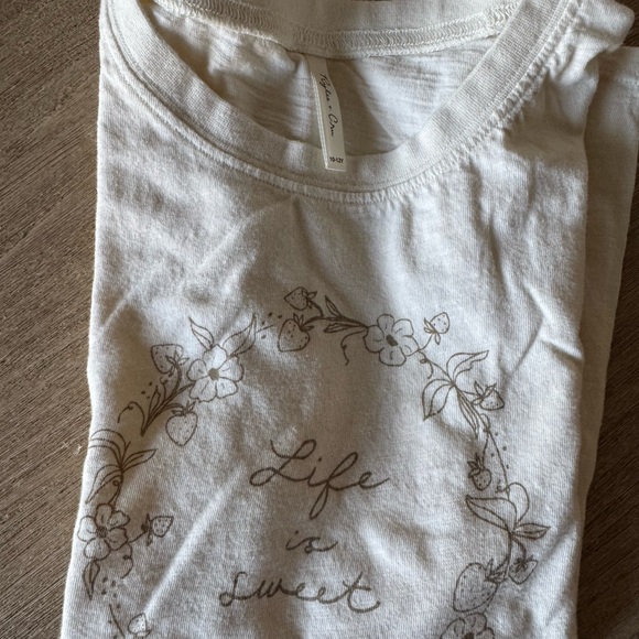 Rylee + Cru Kids Cream Graphic Long-Sleeve Top - Neutral Floral & Deer Prints - Picture 5 of 5